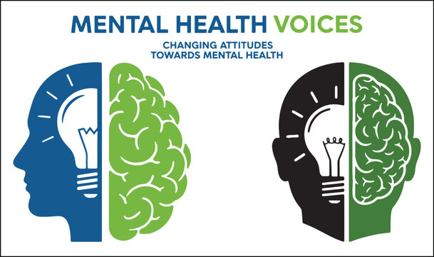 Illustrative representation of changing attitudes towards mental health awareness
