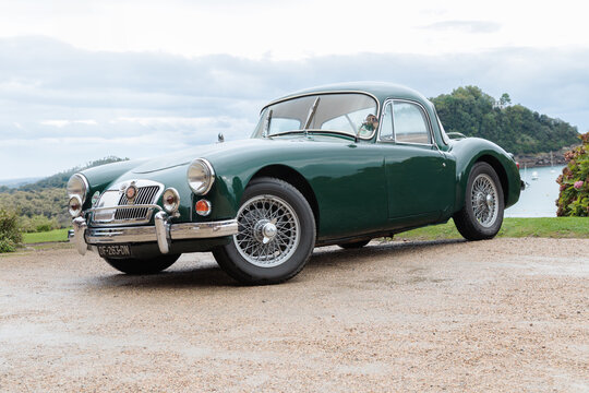 San Sebastian, Spain-September 21, 2025: 1959 MG MGA 1600 Coupe