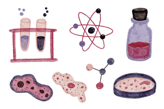 Hand-drawn Science and Medical Laboratory Elements Collection