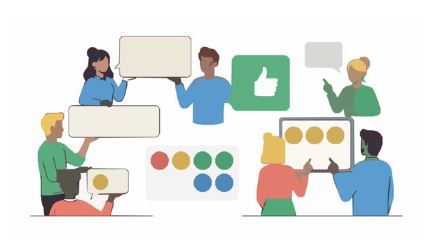Customer feedback rating vector illustration user experience review concept