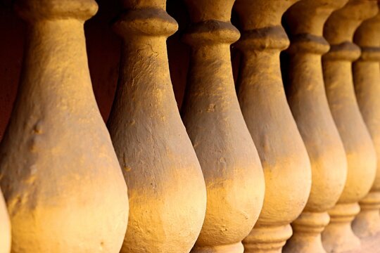 An architectural element of a building, a balustrade