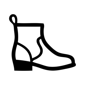 Logotipo zapater&iacute;a. Dibujo sencillo con l&iacute;neas de un par de botas de caballero 