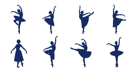 Ballet Dancer Silhouettes Collection: Elegant Poses and Graceful Movements © oka