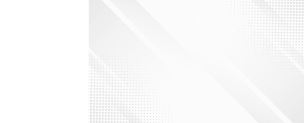 Halftone corner texture. Abstract smooth light gray geometry paper futuristic minimal subtle background. © Azahar