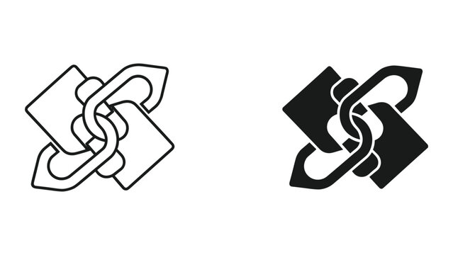 Interlocking Chain Links Business Concept Vector Graphic