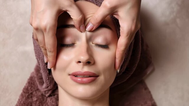 Beautiful young woman enjoying a relaxing massage at a luxurious spa in the afternoon, surrounded by calming scents and soothing music for ultimate relaxation