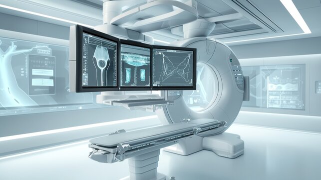 Advanced Medical Imaging Room with Equipment and Monitors