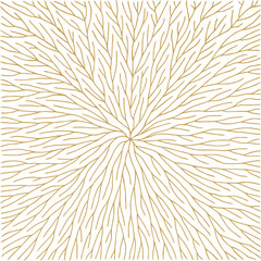 Obraz premium Abstract Golden Radial Branching Pattern on White Background