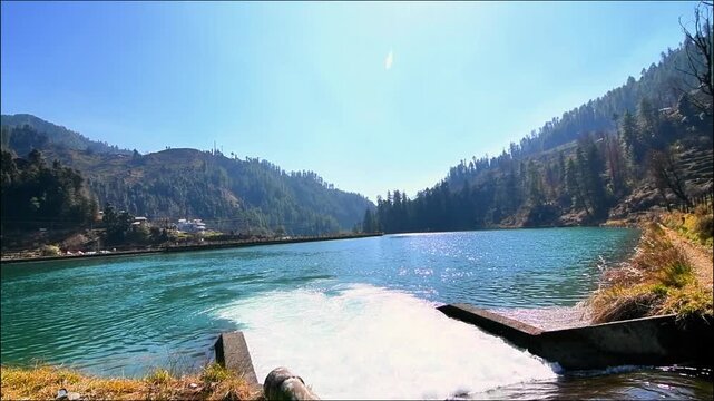 Barot Barrage or Barot Dam on Uhl River in Himachal Pradesh for irrigation and storing water