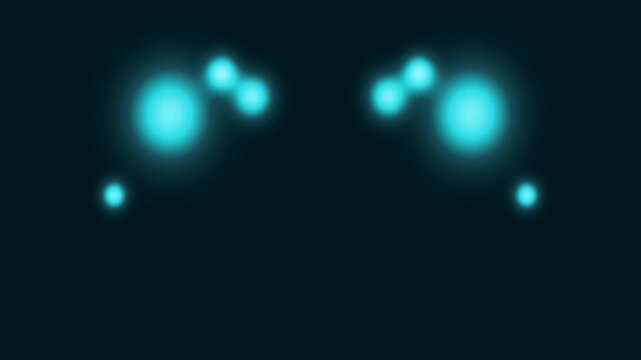 Abstract glowing red light orbs floating in dark space
