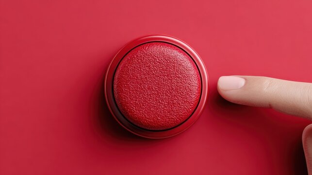 Individual pressing a button in a close-up view signifying micro moment prompt concept in user engagement and interaction