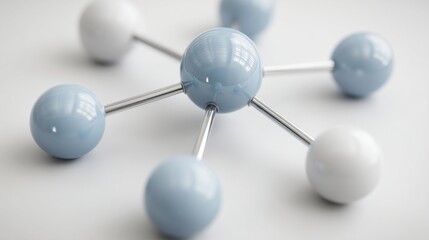 Obraz premium Group of spheres representing a central node in a neural loyalty system demonstrating interconnected elements
