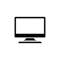 Fototapeta premium Black computer monitor on white background screen desktop display