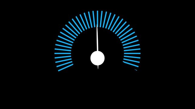Analog meter measuring level on black background