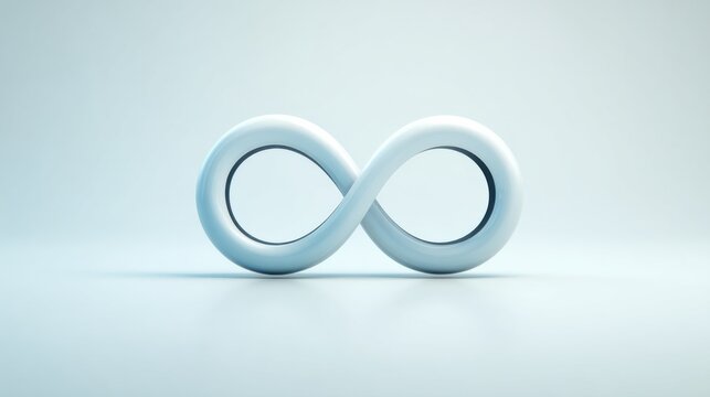 Two infinity rings intertwined to represent endless quantum offer loop cycles in a unique conceptual design