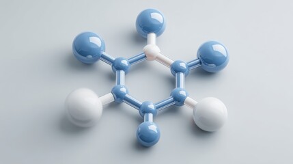 Fototapeta premium Detailed molecular structure illustrating chemical bonds and interactions in a scientific and educational context