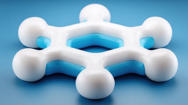 White and blue toy icon representing a smart incentive node concept with reactive hub functionality for innovation