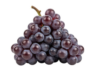 Fototapeta premium A large cluster of fresh purple grapes isolated on transparent background