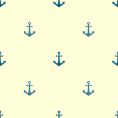 Obraz premium Vector seamless pattern with blue anchors. Основные RGB