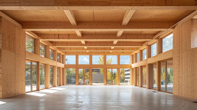 Sustainable Construction Clt Timber Structure Interior