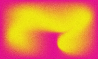 Fototapeta premium Vibrant pink yellow grainy background, abstract noise texture color gradient banner poster wallpaper design Abstract pink and yellow gradient background with grainy noise texture, vibrant color banner