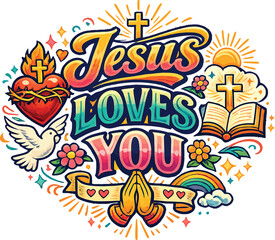 Fototapeta premium CHRISTIAN Trendy Tshirt Design SVG - Bible Verse t shirts design, Calligraphy t shirt design, Hand drawn lettering phrase, Isolated on white background, svg Files for Cutting Cricut and Silhouette