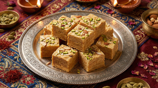 A traditional Indian sweet, Sohan Papdi
