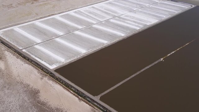Footage of salt lakes, an ecologically and economically important natural area that includes salt production areas.