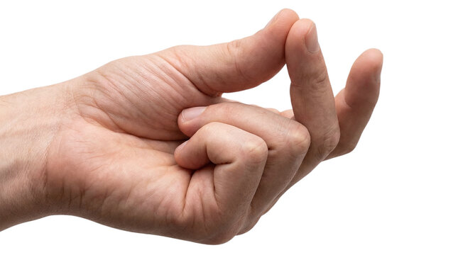 Male hand snapping fingers indicating a fast and easy solution on a transparent background