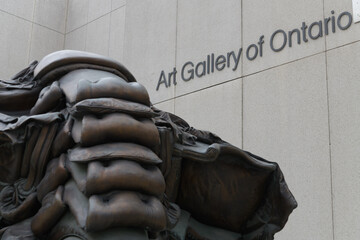 Naklejka premium sculpture outside Art Gallery of Ontario (317 Dundas St W and McCaul St), Toronto