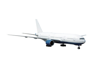 Obraz premium Big wide body passenger plane taxiing isolated