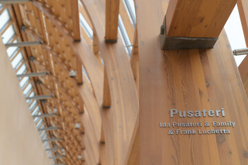 Fototapeta premium interior view of Galleria Italia designed by Frank Gehry at the Art Gallery of Ontario, 317 Dundas St W, Toronto