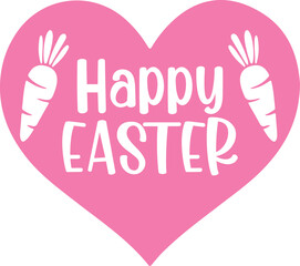 Obraz premium Happy Easter typography clip art design on plain white transparent isolated background for card, shirt, hoodie, sweatshirt, apparel, tag, mug, icon, poster or badge