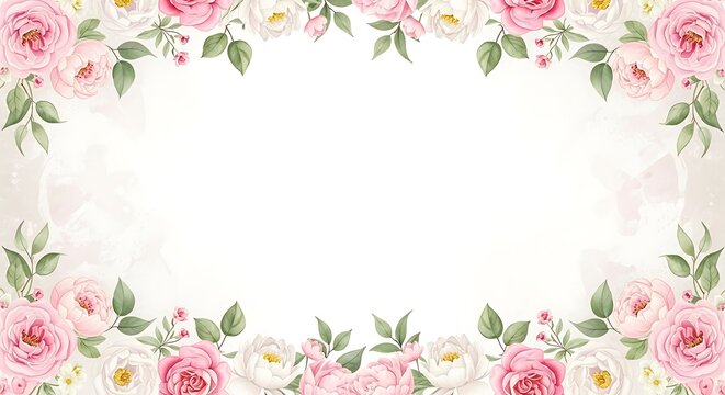 Beautiful mother's day floral frame for greeting cards and gifts