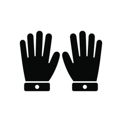 Obraz premium A pair of black gloves on a white background