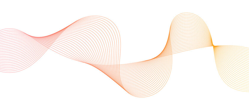 Abstract Wave Design Background, Smooth Flowing Curved Lines, Modern Minimal Vector Design.