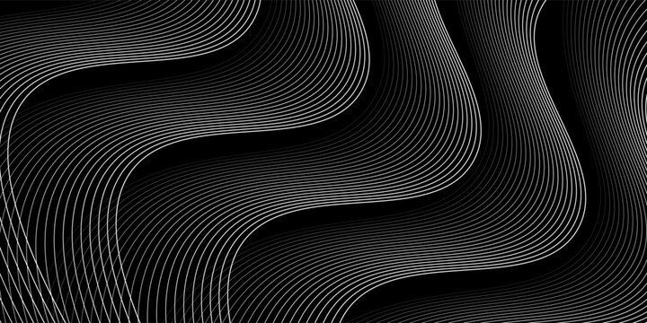 Abstract wave lines soundwave smooth flowing dynamic isolated on white background. Technology, digital, communication, science, music concept vector background illustration
