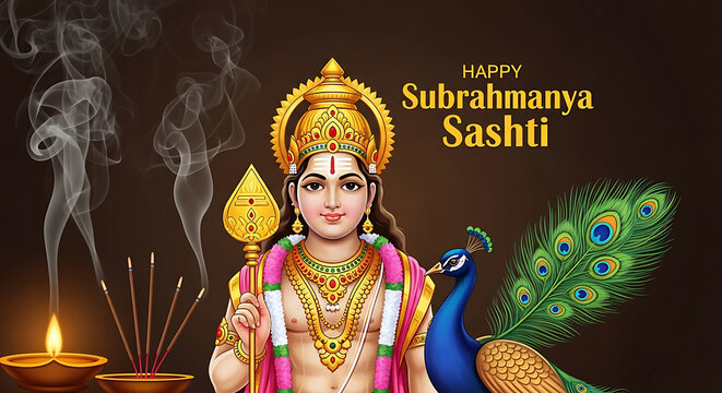 Hindu lord murugan festival celebration subramanya sashti