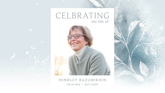 Funeral Program Video Template, memorial tribute slideshow, obituary service video invitation