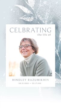 Funeral Program Video Template, memorial tribute slideshow, obituary service video invitation