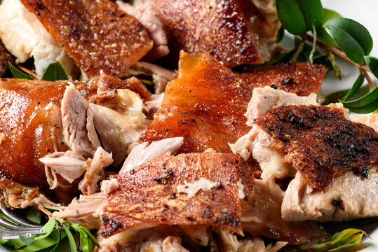 Porceddu, tipico maialino arrosto della Cucina Sarda, Cibo Italiano 