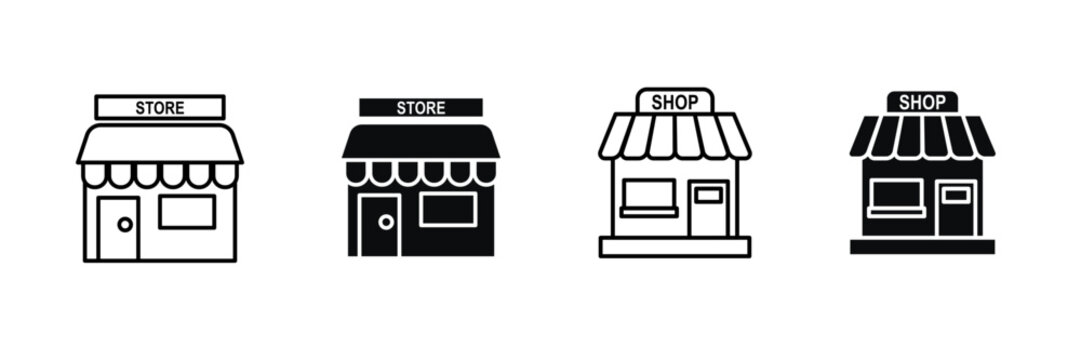 Online Store Icons Set, Ecommerce Shopping Cart Payment Delivery UI Icons, Retail Business Vector Collection