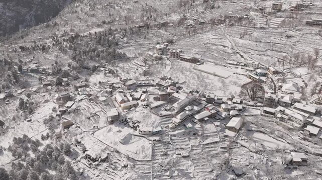 Kalpa in Winters : Winters in Kalpa, India hit differently&hellip; tucked away in Kinnaur district at almost 3,000 meters, everything slows down here&mdash;roads get blocked, water freezes, and even the air feels.