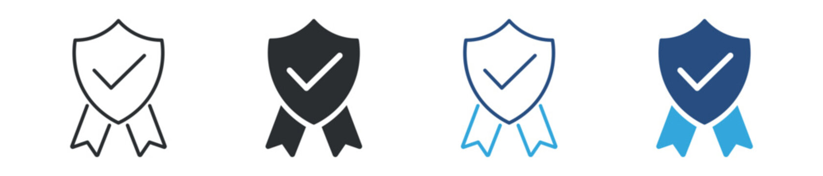 Compliance and certification icon set. Approved badge, regulatory compliance and verified standard concept. Vector illustration.