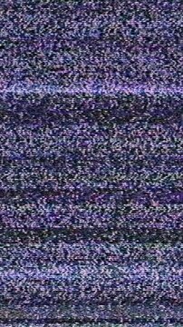 VHS TV Static Noise With Play Icon and Timestamp Retro Analog Glitch Screen Social Media Vertical Transition