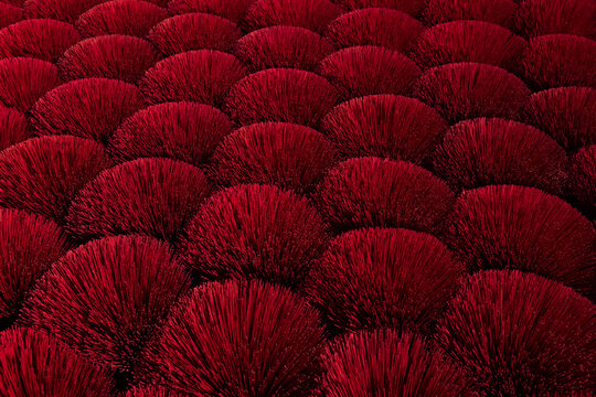 Close up of red incense sticks in Hanoi, Vietnam