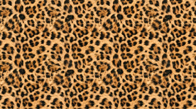 Patr&oacute;n animal print de leopardo con manchas realistas. Fondo de moda ideal para textil, dise&ntilde;o gr&aacute;fico o decoraci&oacute;n.

