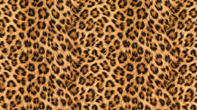  Patr&oacute;n animal print de leopardo con manchas realistas. Fondo de moda ideal para textil, dise&ntilde;o gr&aacute;fico o decoraci&oacute;n.

