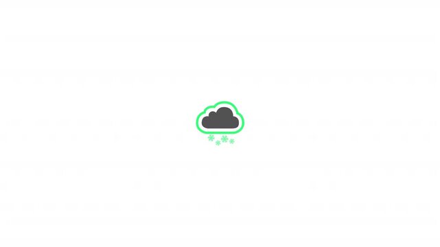 Cloudy snow simple icon