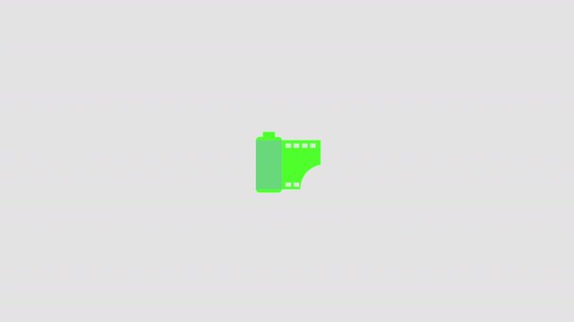 Film roll green icon